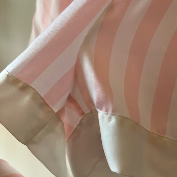 Betsy Johnson Mrs. Striped Satiny PJ Set M - Picture 3 of 15